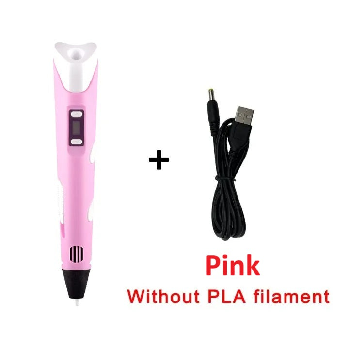 Lápiz Dibujo Impresión 3D Screen LCD + 3 Filamentos