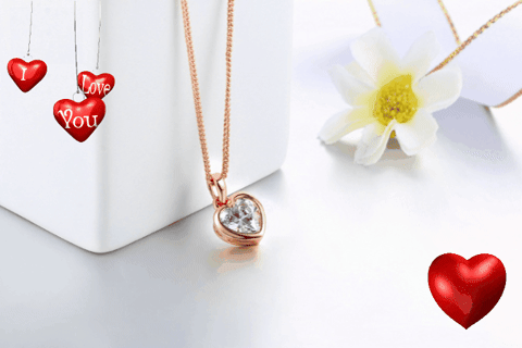 Collar Crystal Heart Regalo Enamorada Novia Esposa