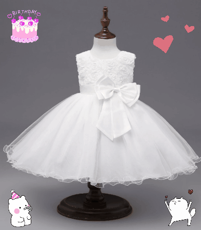 Vestido Niña Bebe Blanco Little Girl White Bautizo Fiesta Cumpleaños