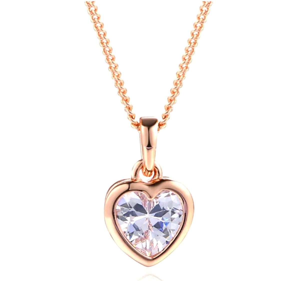Collar Crystal Heart Regalo Enamorada Novia Esposa