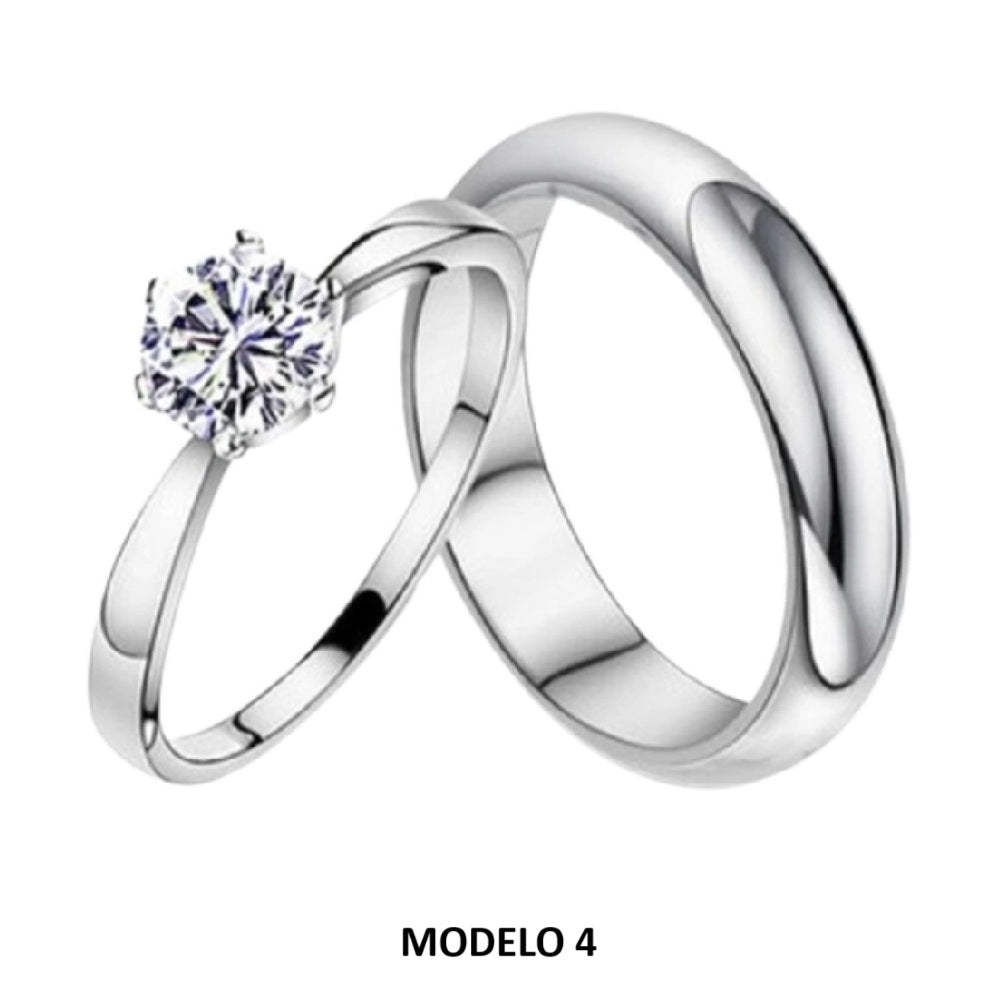 Aros de Matrimonio Genieka Bañado en Oro 18k Novios Bodas Alianzas Aniversario