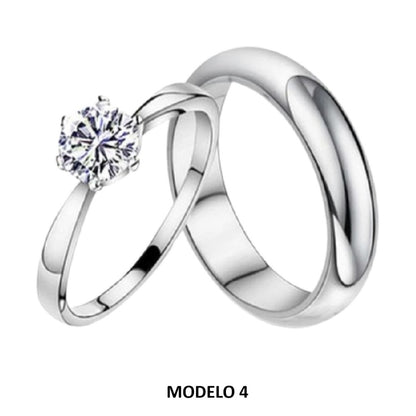 Aros de Matrimonio Genieka Bañado en Oro 18k Novios Bodas Alianzas Aniversario