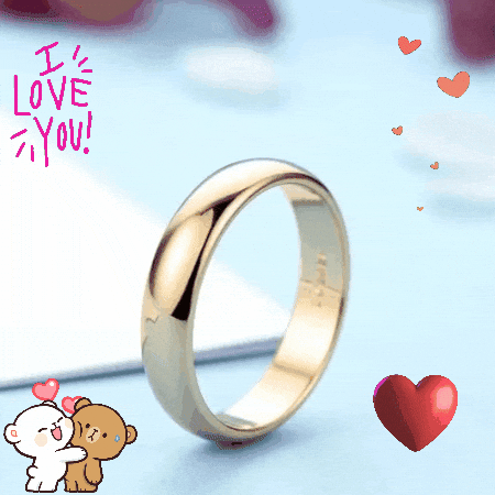 Anillo de Compromiso Peace Oro Amarillo Bañado Oro 18K Novia San Valentín